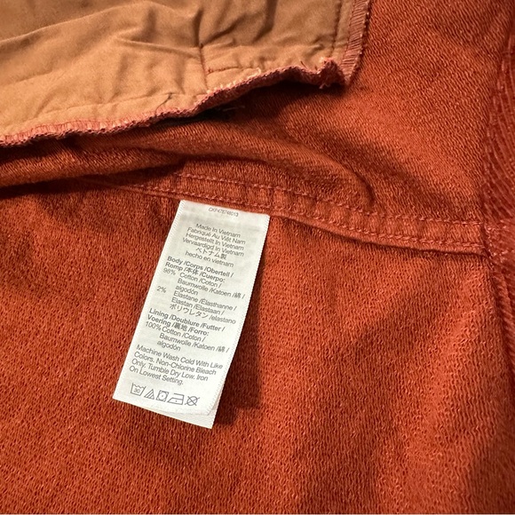 Madewell Oversized Twill shacket corduroy jacket rust red orange Small NWOT - Picture 8 of 9